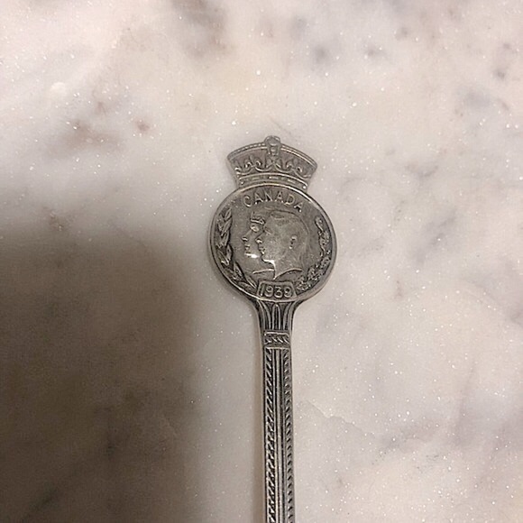 1939 Canada Royal Visit Silverplate Rogers George VI Queen Elizabeth Souvenir - Picture 3 of 7